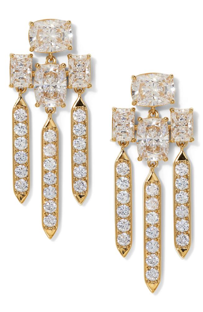 Nadri Northern Lights Cubic Zirconia Chandelier Earrings in Gold Cover