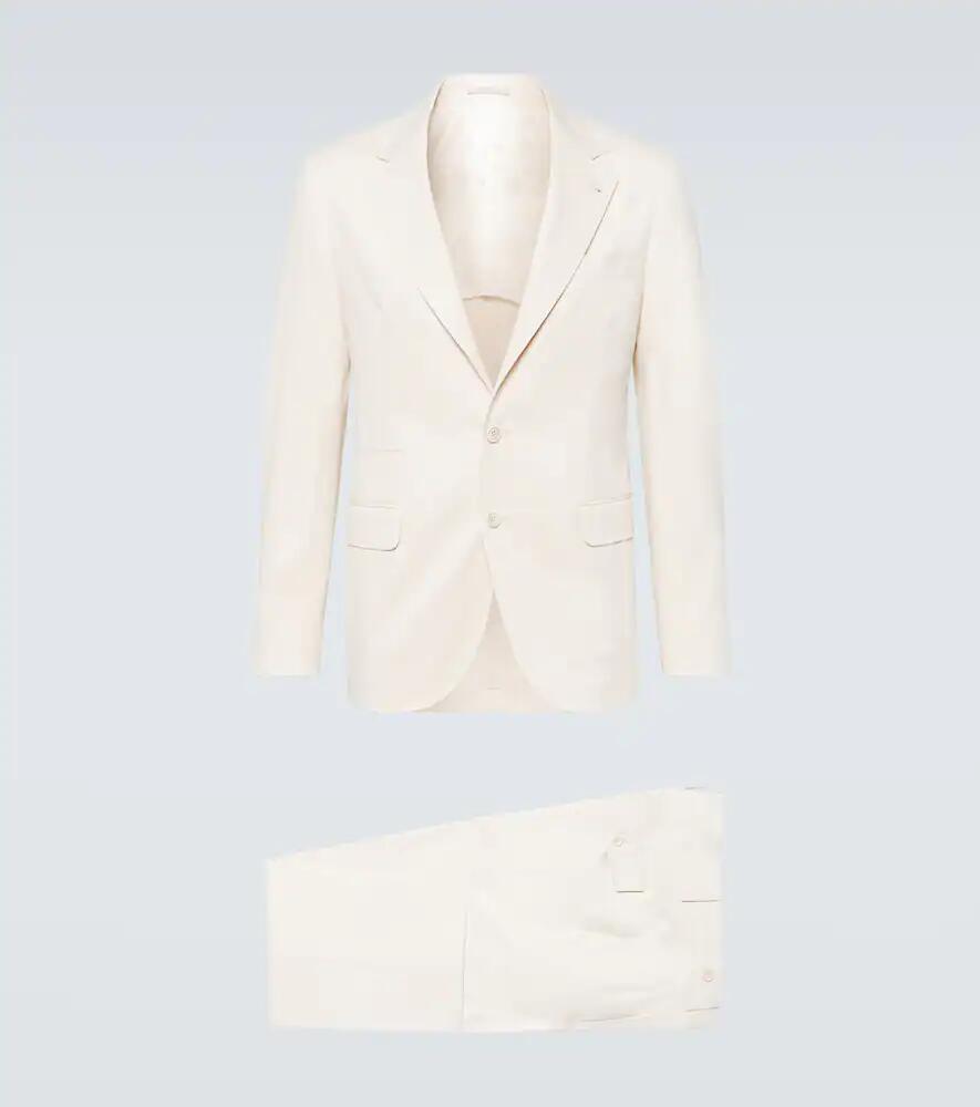 Brunello Cucinelli Cotton and cashmere-blend suit Cover