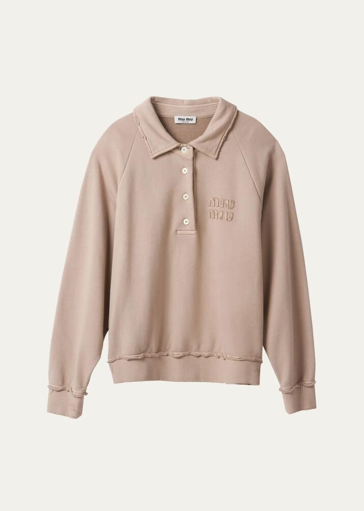 Miu Miu Oversized Felpa Polo Shirt Cover