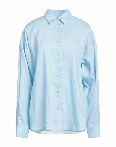 Trussardi Woman Shirt Sky blue Linen Cover