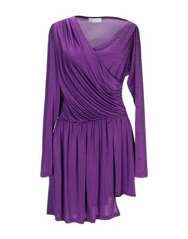 Gaëlle Paris Woman Mini dress Purple Acetate, Elastane Cover