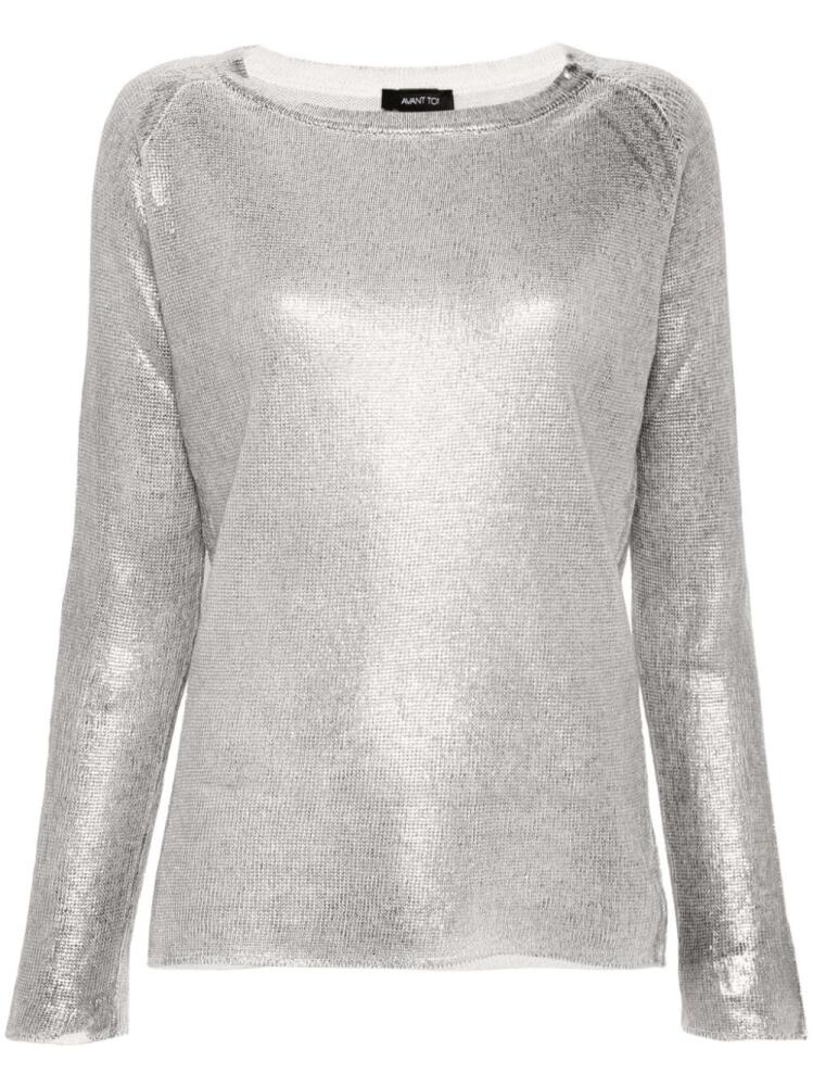 Avant Toi laminated linen jumper - Neutrals Cover