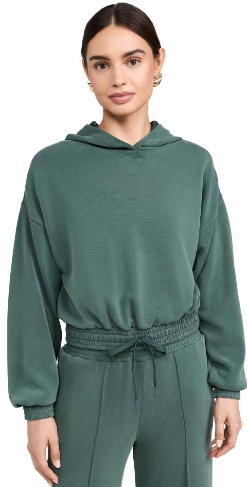 Sweaty Betty Sand Wash Cloudweight Crop Hoodie Trek Green Cover