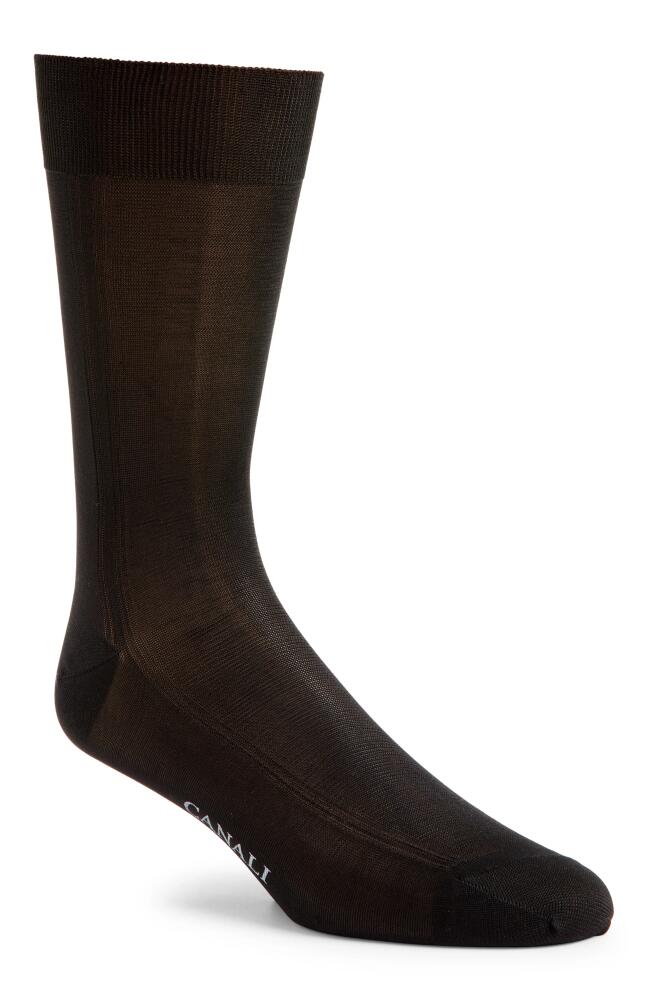 Canali Formal Silk Dress Socks in Black Cover