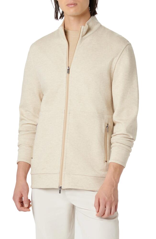 Bugatchi Reversible Knit Jacket in Sand Cover