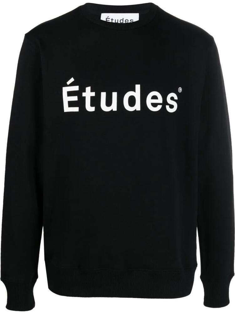 Etudes logo-print crew neck sweatshirt - Black Cover