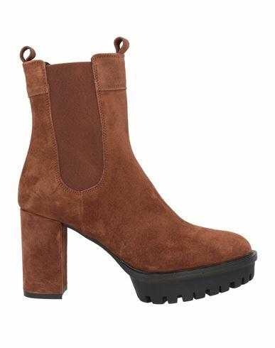 Bruno Premi Woman Ankle boots Brown Leather Cover