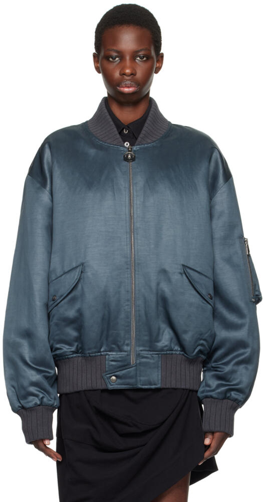 Vivienne Westwood Gray Bernardo Bomber Jacket Cover