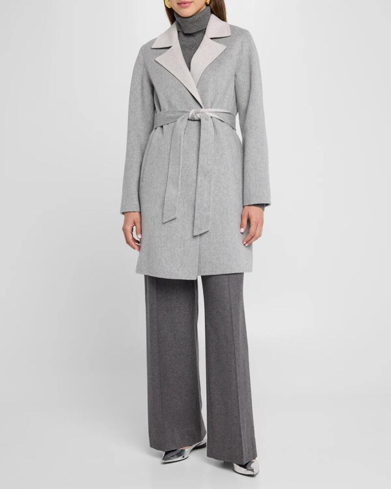 Sofia Cashmere Cashmere-Blend Wrap Coat Cover