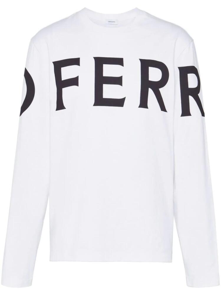 Ferragamo logo-print cotton T-shirt - White Cover