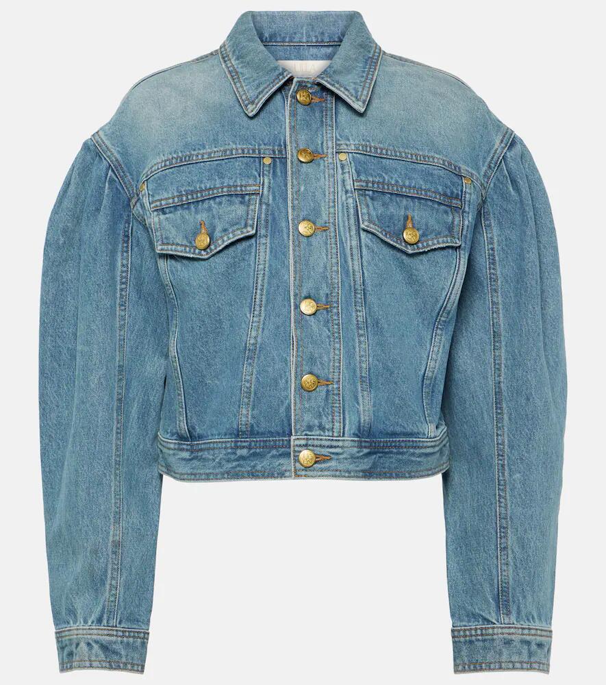 Ulla Johnson Cosette cropped denim jacket Cover