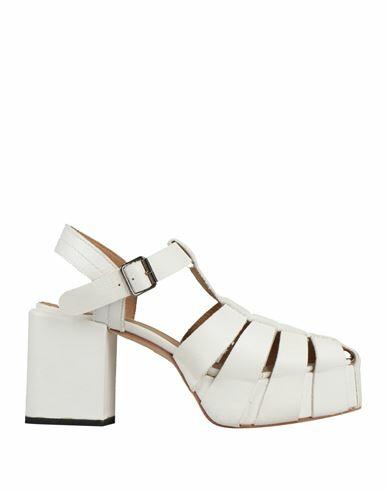 Moma Woman Sandals White Leather Cover