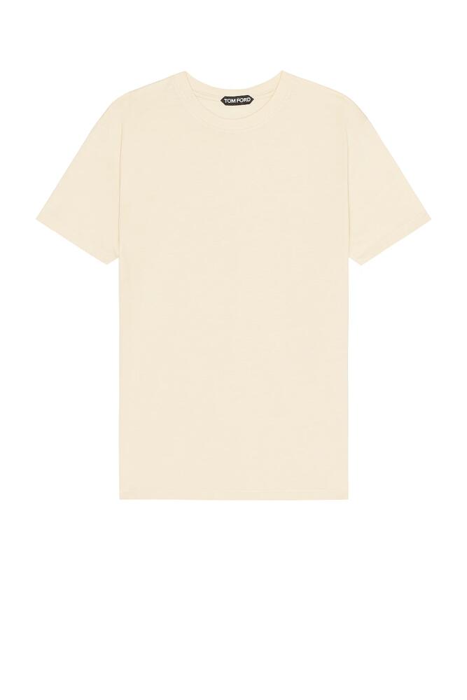 TOM FORD Lyocell Cotton Tee in Nude Cover