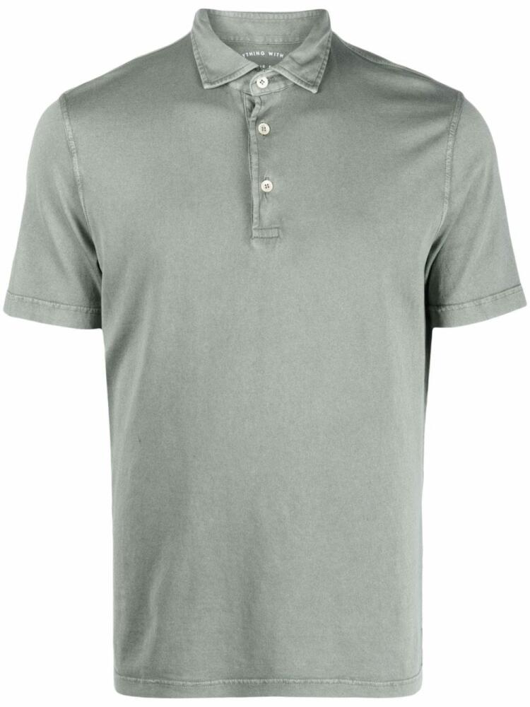 Fedeli short-sleeved cotton polo shirt - Green Cover