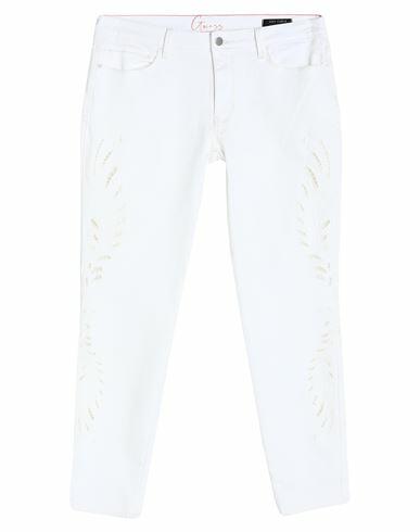 Guess Woman Jeans White Cotton, Elastane Cover