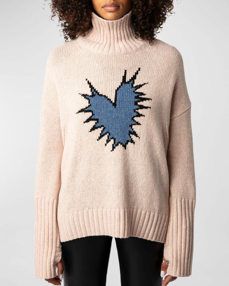 Zadig & Voltaire Alma Merino Wool Heart Spike Sweater Cover