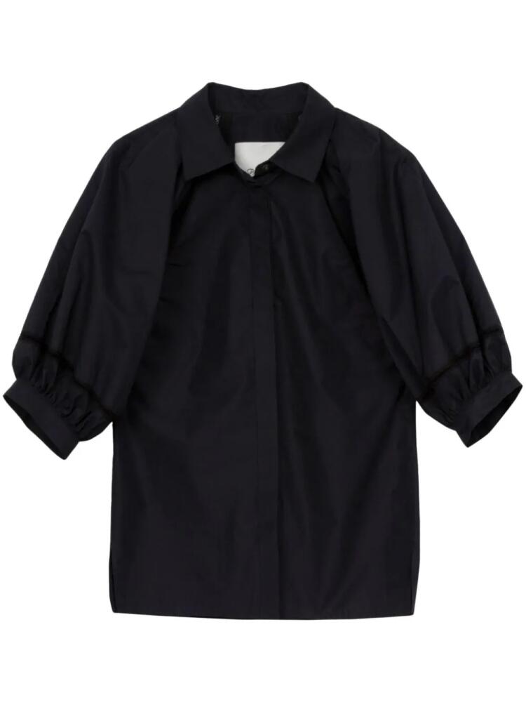 3.1 Phillip Lim puff-sleeve ladder-stitch shirt - Blue Cover