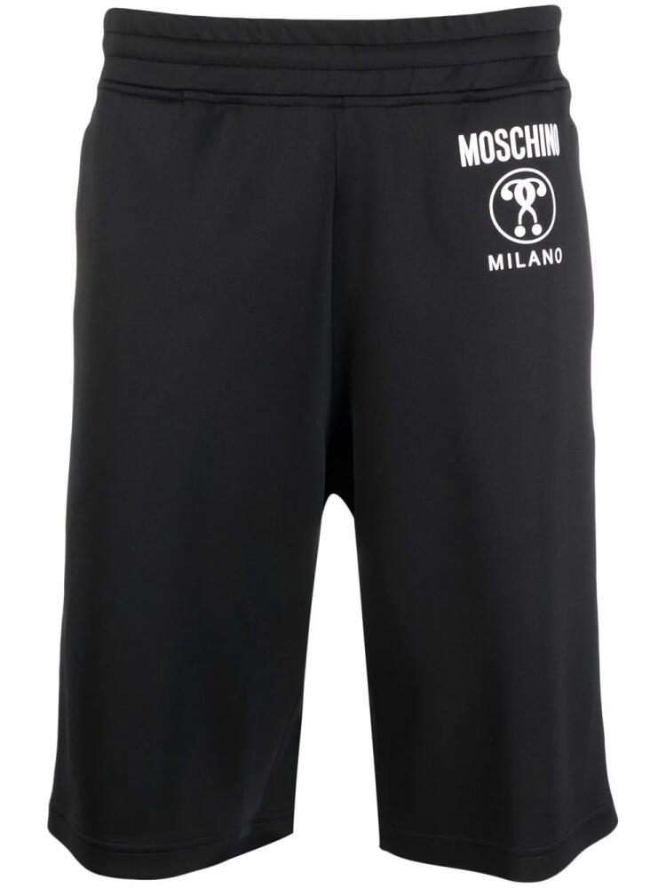 Moschino logo-tape track shorts - Black Cover