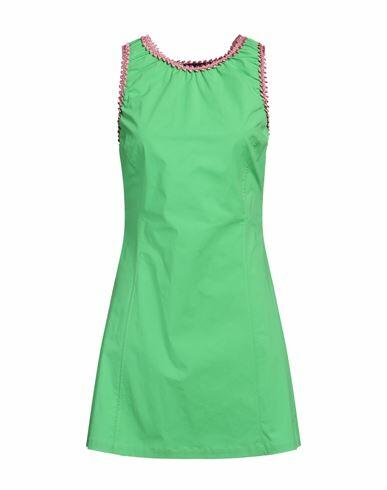 Boutique Moschino Woman Mini dress Light green Cotton, Elastane Cover