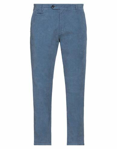 Officina 36 Man Pants Slate blue Cotton, Elastane Cover