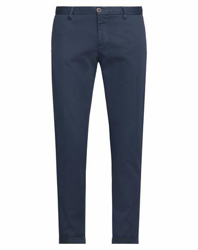 At. p.co Man Pants Navy blue Cotton, Elastane Cover