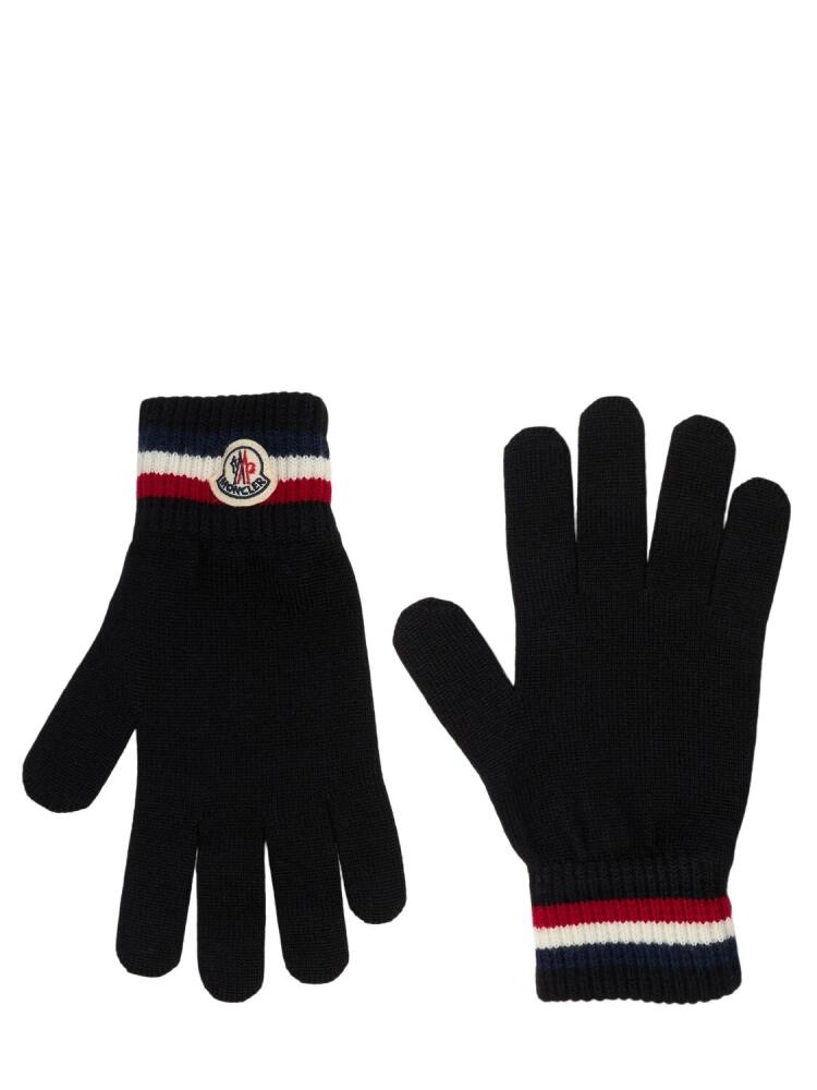 MONCLER Tricolor Virgin Wool Gloves Cover