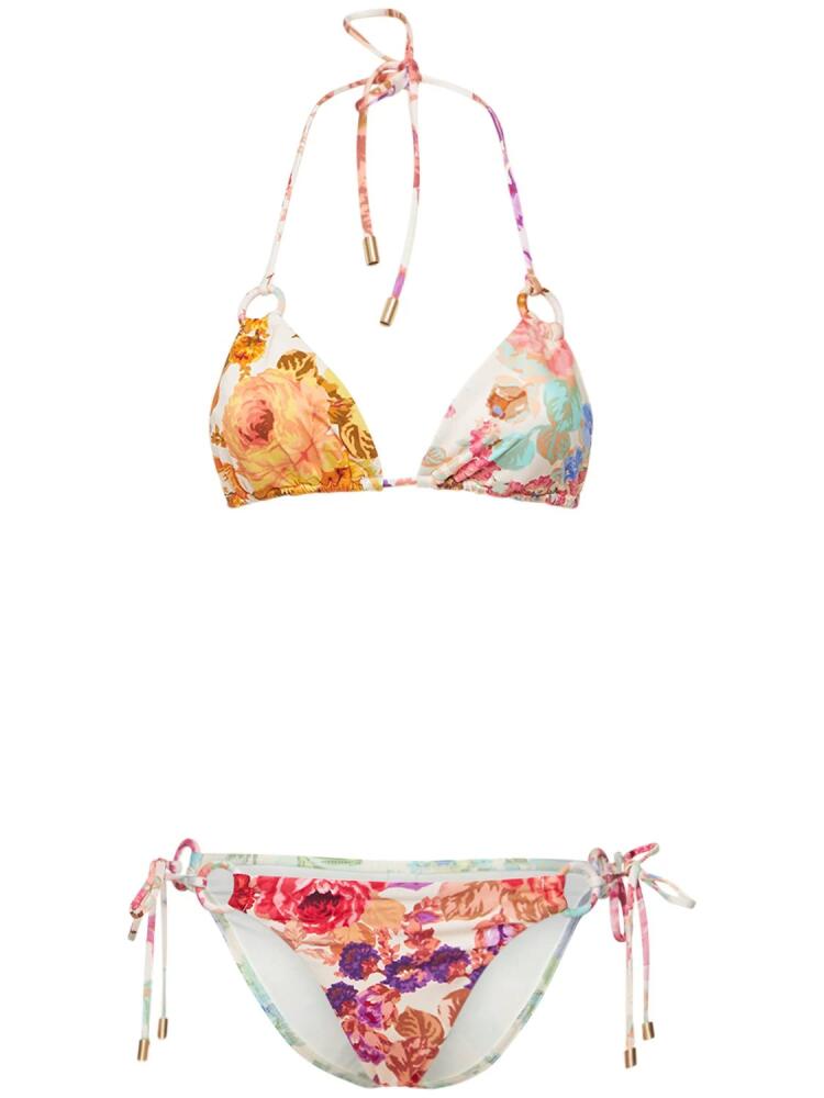 ZIMMERMANN Raie Floral Triangle Bikini Set Cover