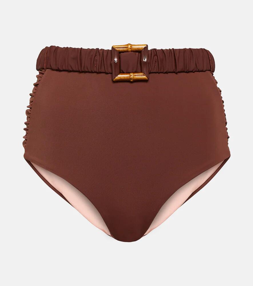 Johanna Ortiz Belted high-rise bikini bottoms Cover