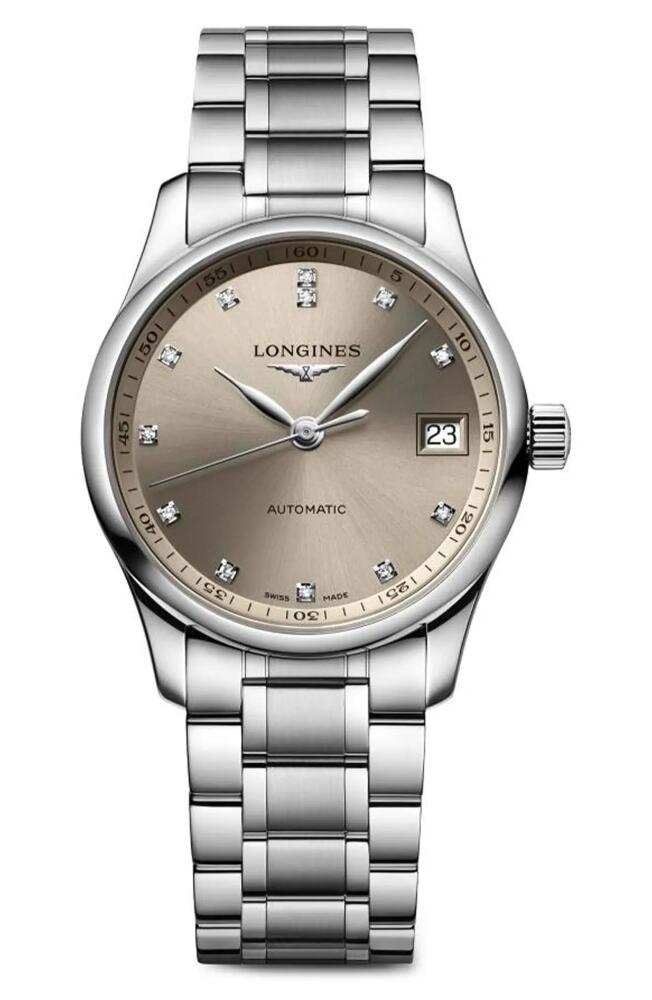 Longines Master Automatic Bracelet Watch, 34mm in Champagne Cover