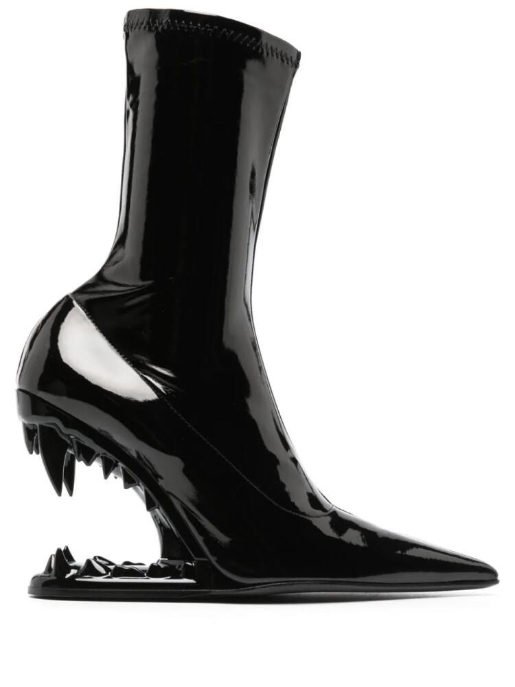 GCDS Morso 120mm vinyl ankle boots - Black Cover