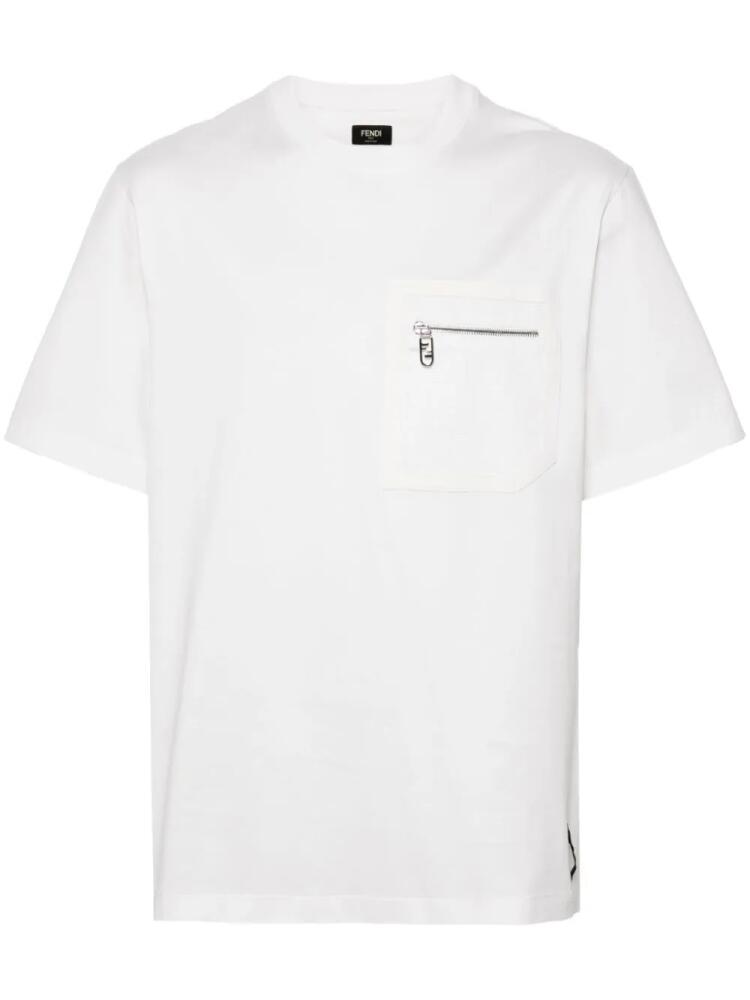 FENDI FF-detailed T-shirt - White Cover