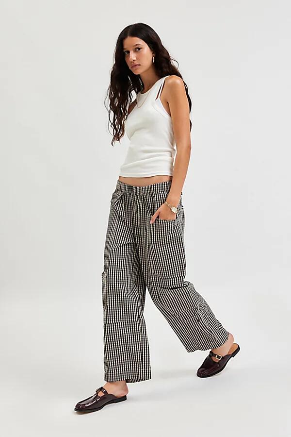 BDG Charlie Gingham Wide-Leg Pant in Ivory/Black Cover