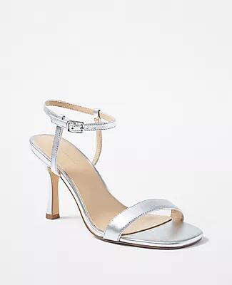 Ann Taylor Studio Collection Metallic Skinny Strap Sandals Cover