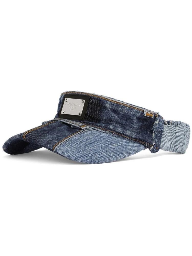 Dolce & Gabbana patchwork-detail denim visor - Blue Cover