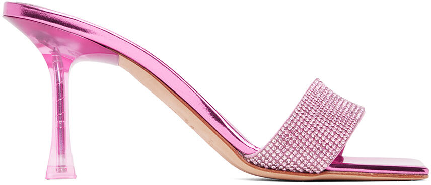 Magda Butrym Pink Crystal Heeled Sandals Cover