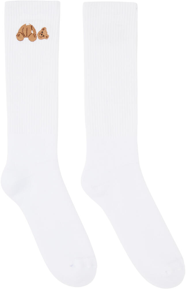 Palm Angels White Bear Socks Cover