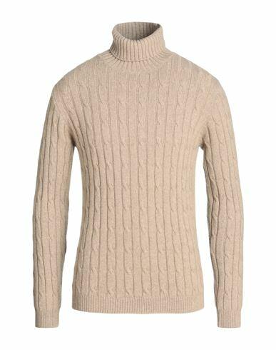 Daniele Fiesoli Man Turtleneck Beige Cashmere Cover