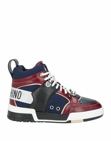 Moschino Woman Sneakers Navy blue Textile fibers Cover