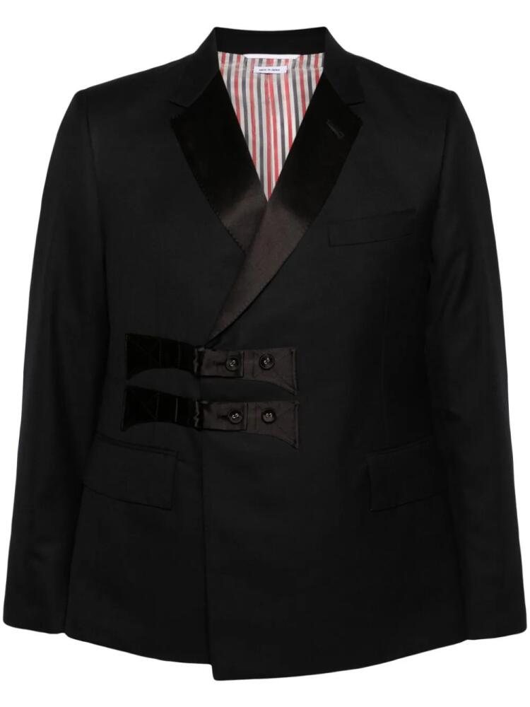 Thom Browne notched-lapels wool blazer - Black Cover