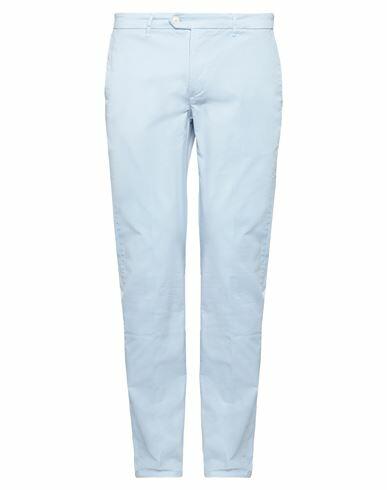 0/zero Construction Man Pants Sky blue Cotton, Elastane Cover