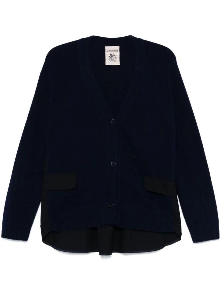 Semicouture panelled cardigan - Blue Cover