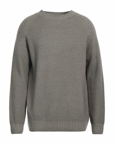 H953 Man Sweater Military green Merino Wool Cover