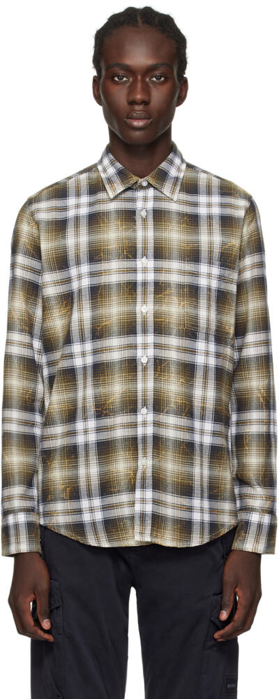 BOSS Green Checked Shirt Cover