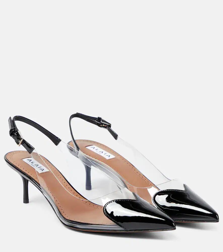 Alaïa Caur leather-trimmed PVC pumps Cover