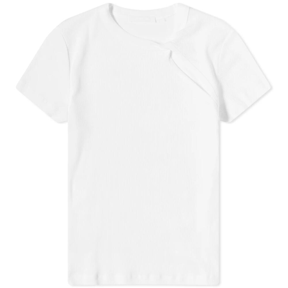 Helmut Lang Women's Rib T-Shirt in White Cover