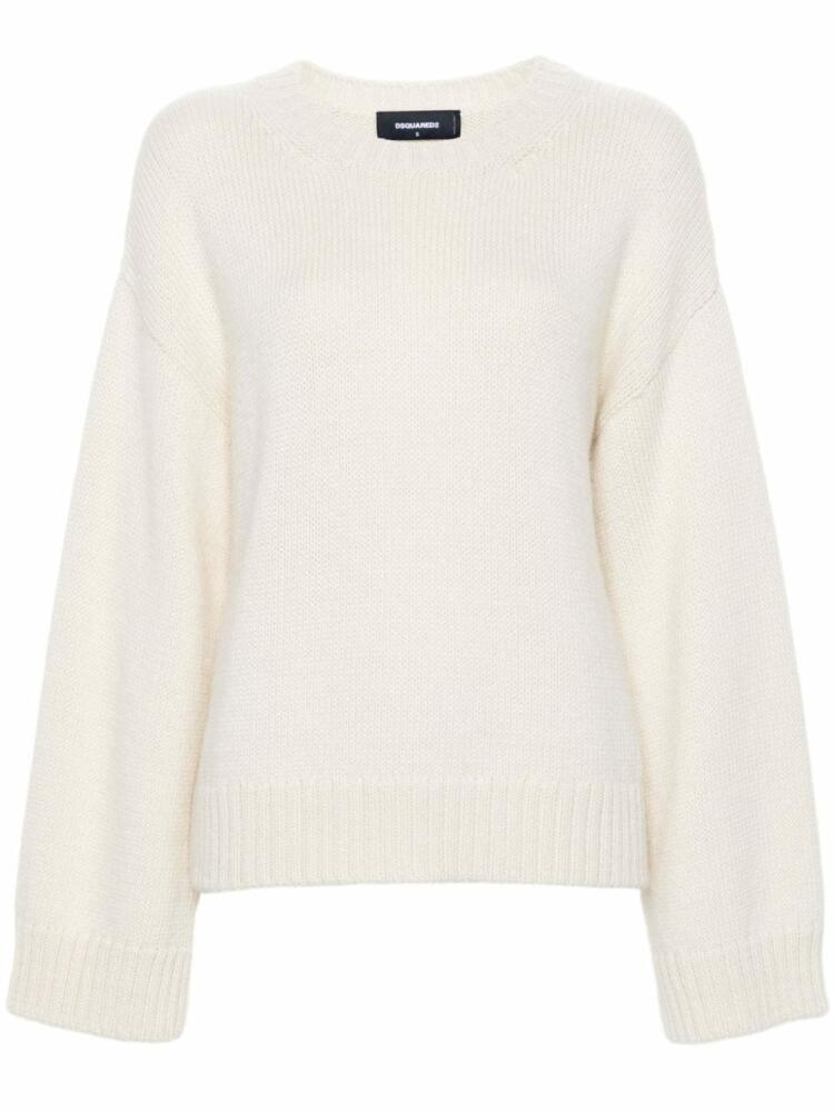 DSQUARED2 ribbed crew-neck jumper - White Cover