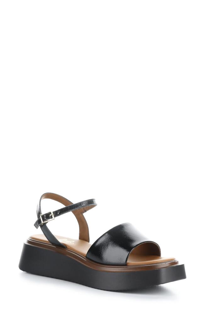 Bos. & Co. Shasta Ankle Strap Platform Sandal in Black Nappalak Cover