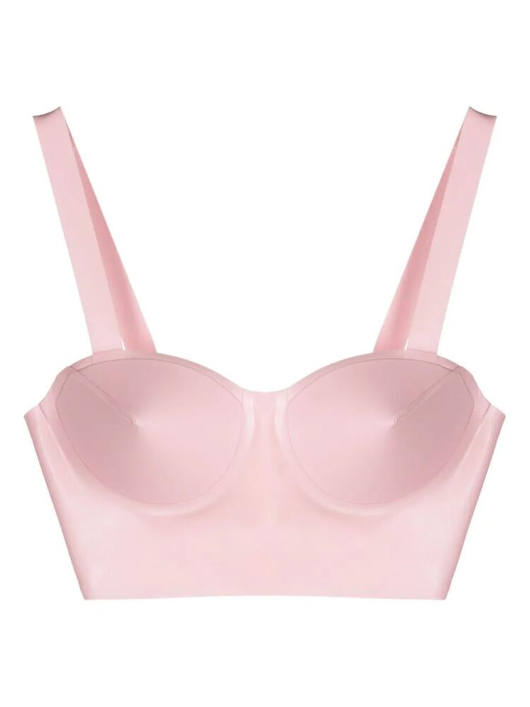 Maison Margiela latex balconette bra - Pink Cover