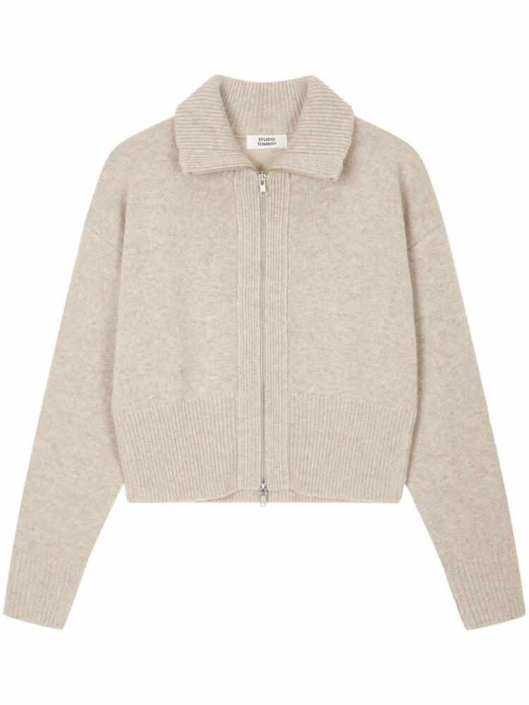 STUDIO TOMBOY high-neck zip-up cardigan - Neutrals Cover