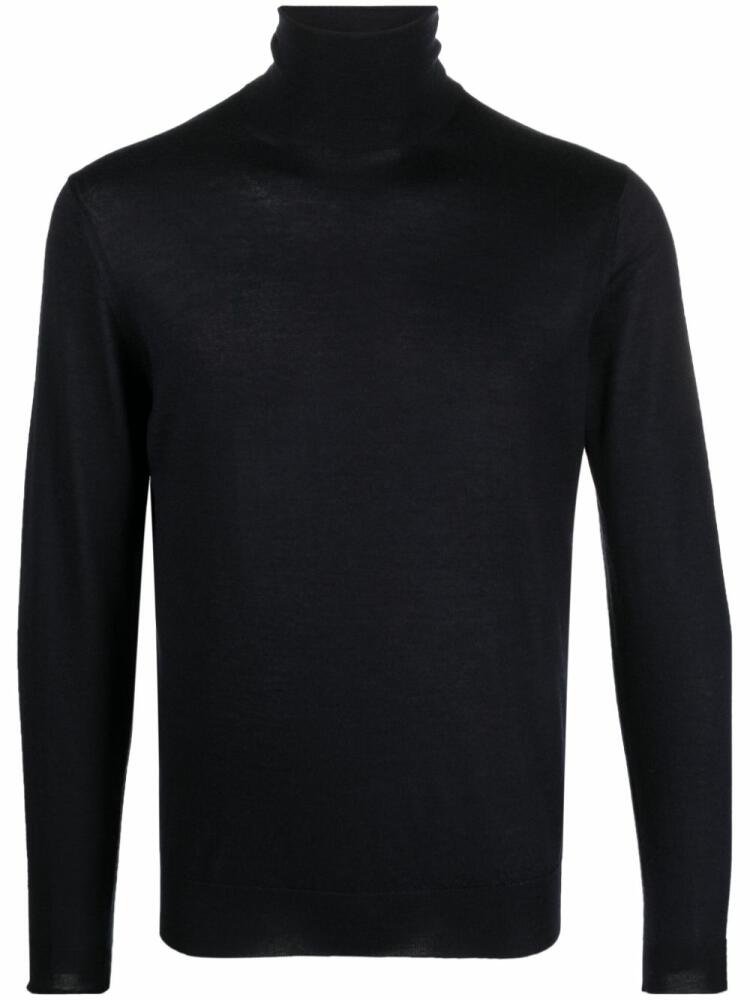 ERALDO roll-neck cashmere-blend jumper - Blue Cover